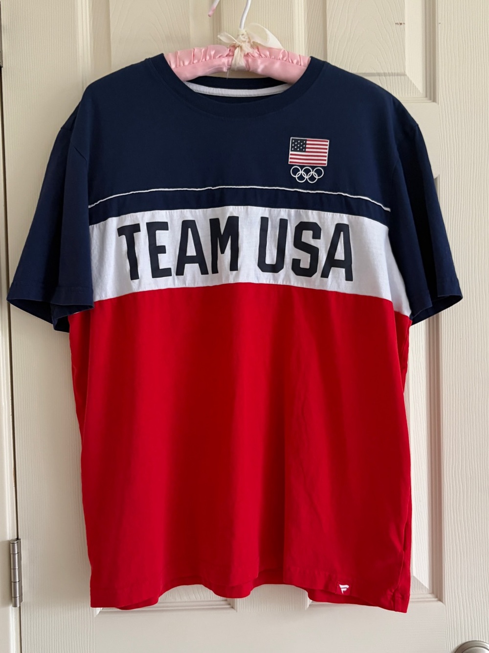 Fanatics Team USA Colorblock Tee in Navy, White & Red Men Size XL
